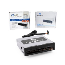 LECTOR DE TARJETAS COOLBOX CR400 (CRCOOCR4002L) BAHÍA DE 3,5" LECTOR DE TARJETAS COOLBOX CR400 (CRCOOCR4002L) BAHÍA DE 3,5"